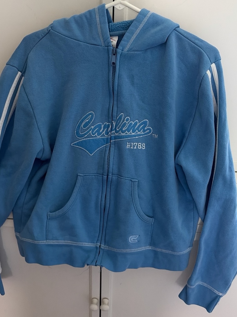 Vintage Colosseum Light Blue Full-Zip Hoodie